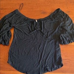 Free People black Off-Shoulder Blouse